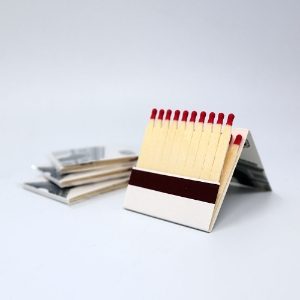BOOK OF MATCHES 50MMX55MM (2 ROWS OF 10) IN POLYBAG