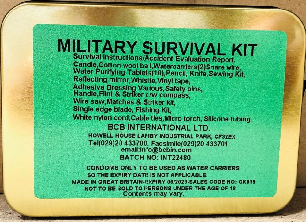 Kit de Supervivencia en Lata BCB Combat Survival Tin