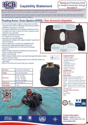 Floating Body Armour Data Sheet 